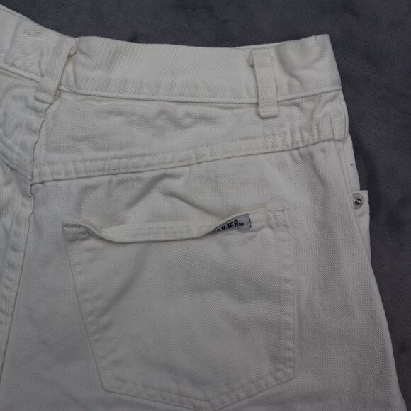 Original Jeanjer Shorts Womens 9 White High Rise Flat Front Double Button Zip - Picture 9 of 15